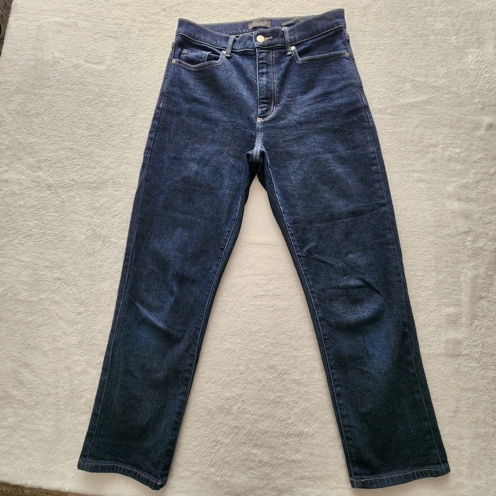 Banana Republic Straight Jeans Womens 29 Dark Wash Denim Stretch 30W 26L